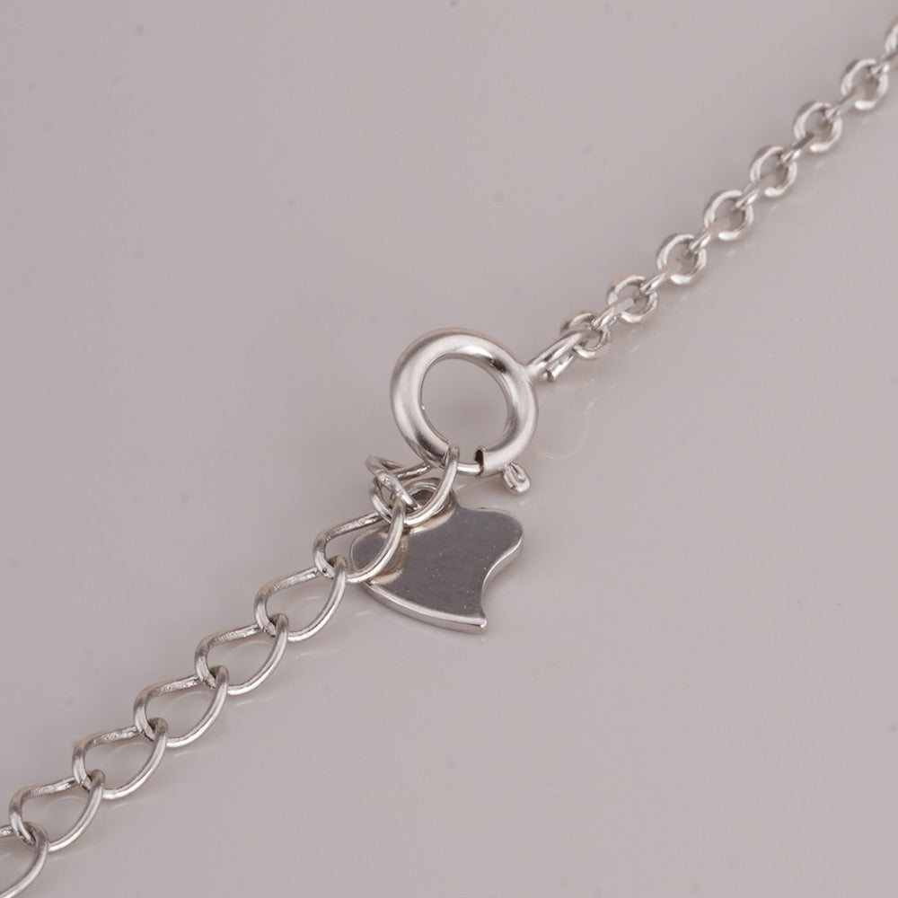 Minimalist Linked Circles 925 Sterling Silver Necklace