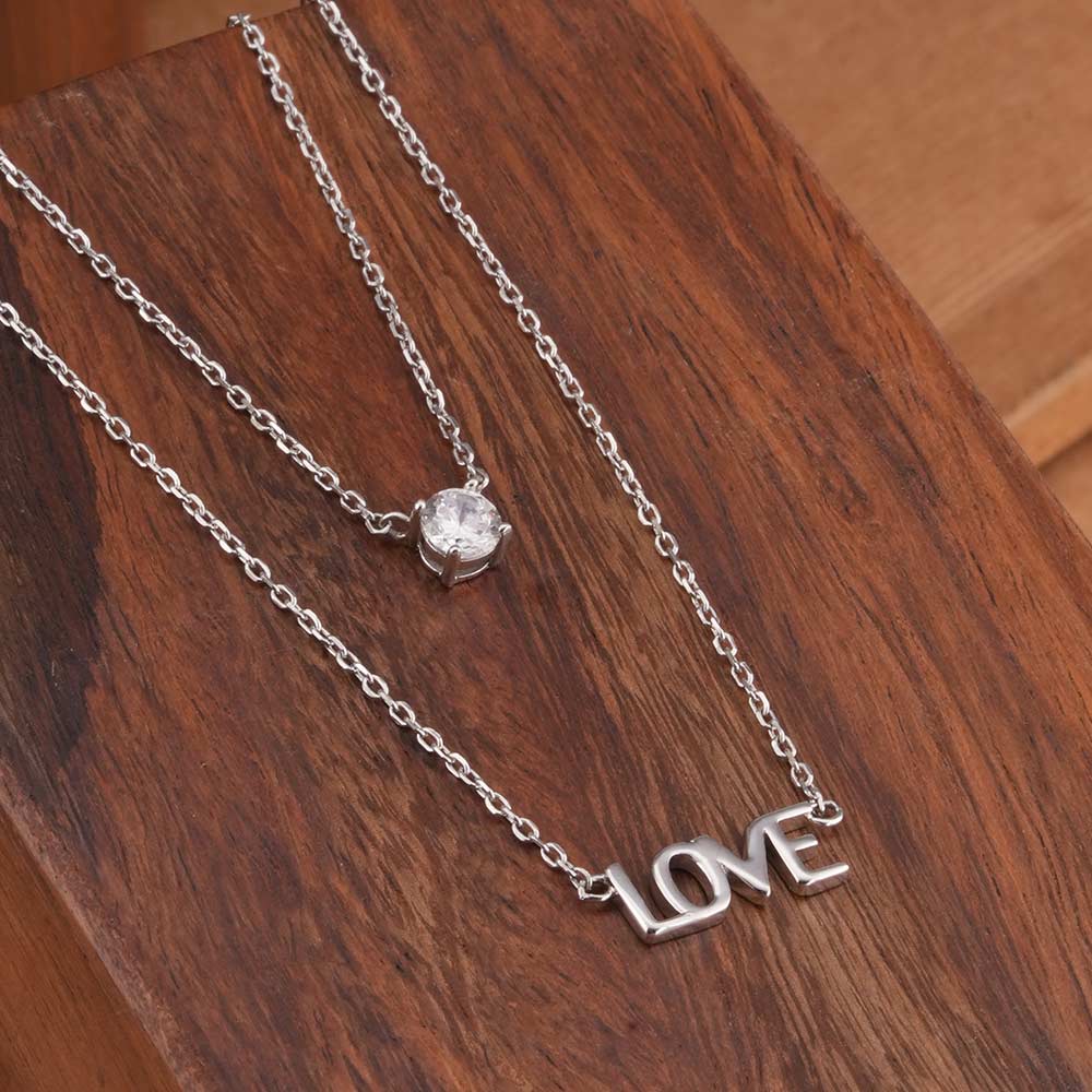 Layered Love 925 Sterling Silver Necklace