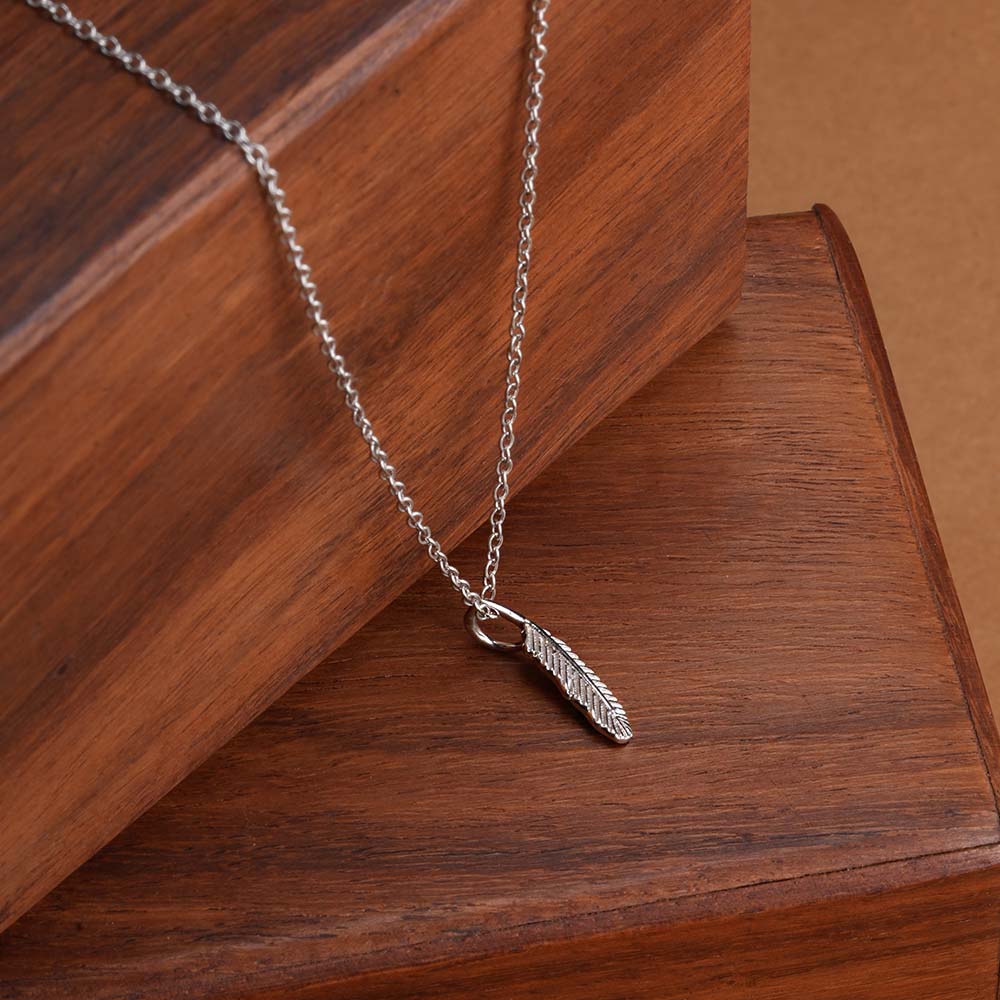 Spirit Feather 925 Sterling Silver Necklace