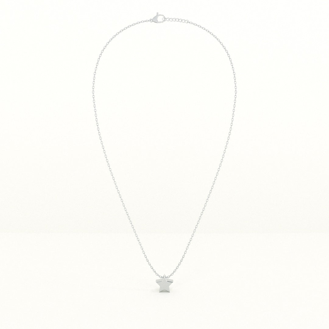 Minimalist Star 925 Sterling Silver Necklace
