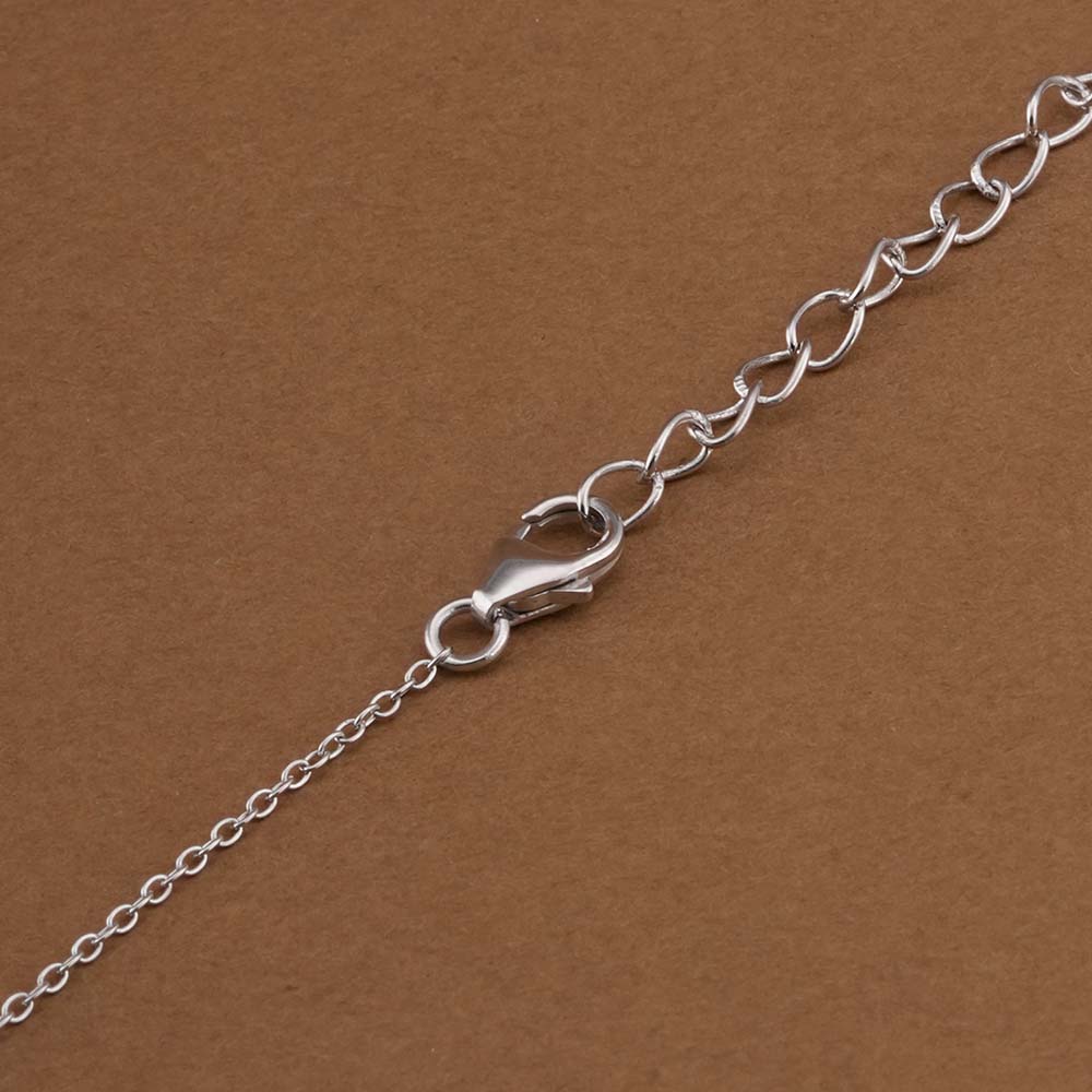 Solitaire Pear 925 Sterling Silver Necklace