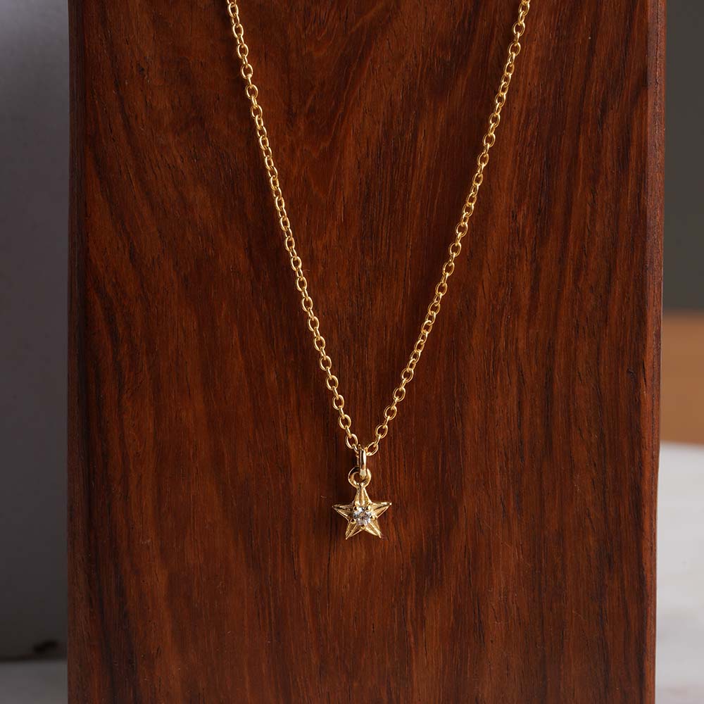 Small Star Charm 925 Sterling Silver Necklace