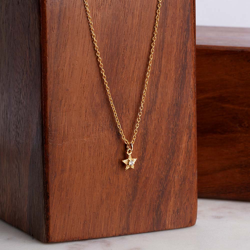Small Star Charm 925 Sterling Silver Necklace