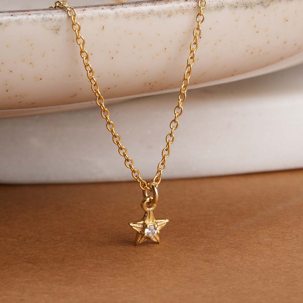 Small Star Charm 925 Sterling Silver Necklace