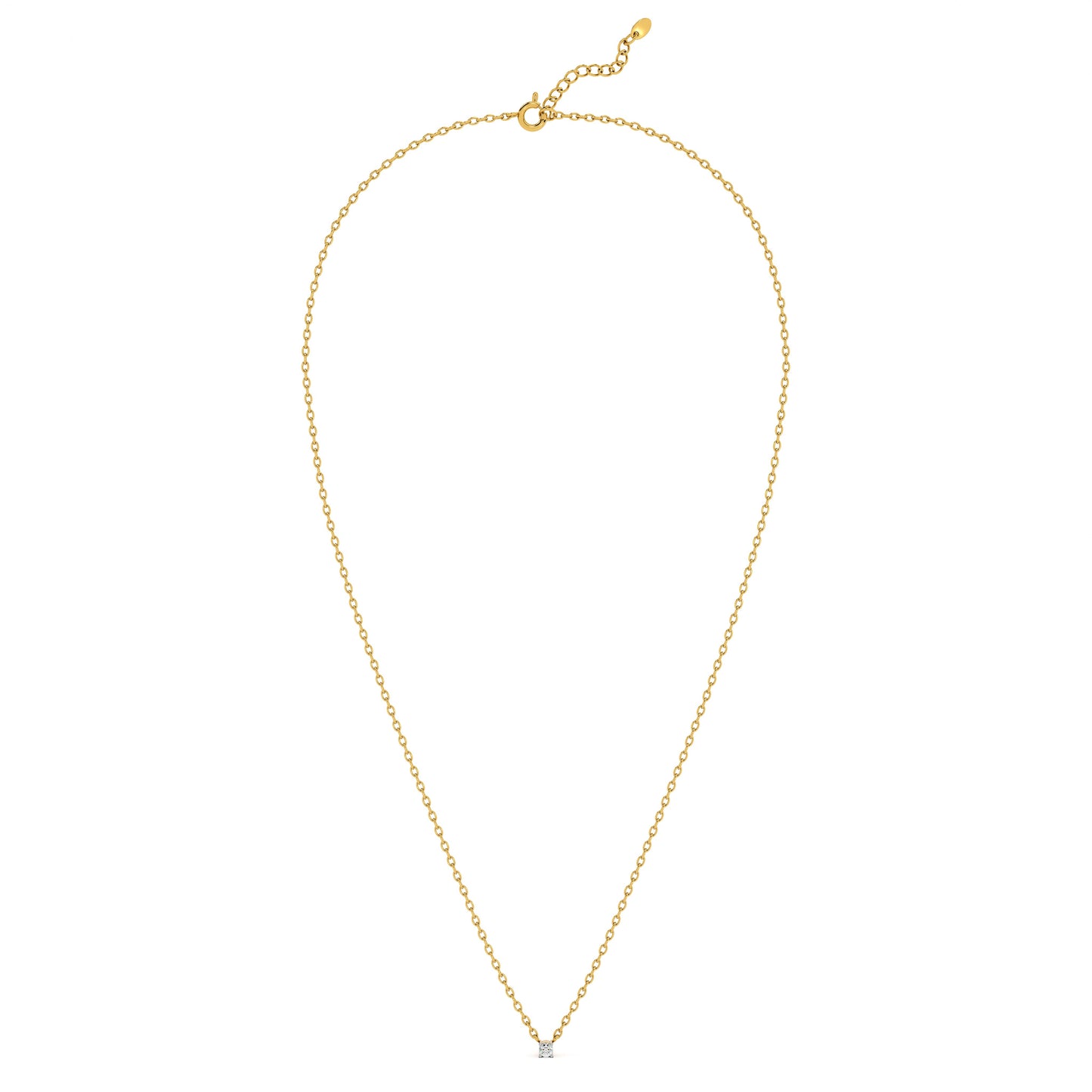 0.24 Carat Aurora Spark 9KT Gold Lab Grown Diamond Necklace
