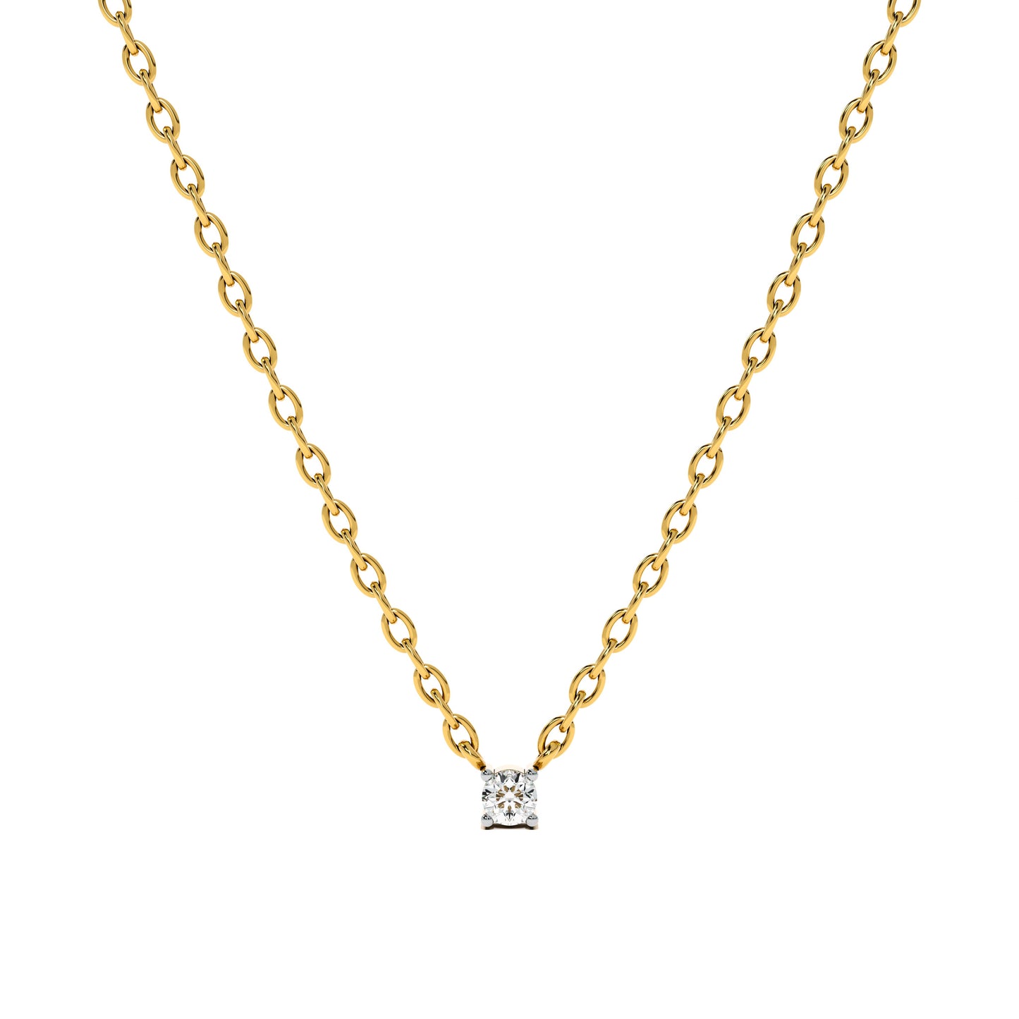 0.24 Carat Aurora Spark 9KT Gold Lab Grown Diamond Necklace