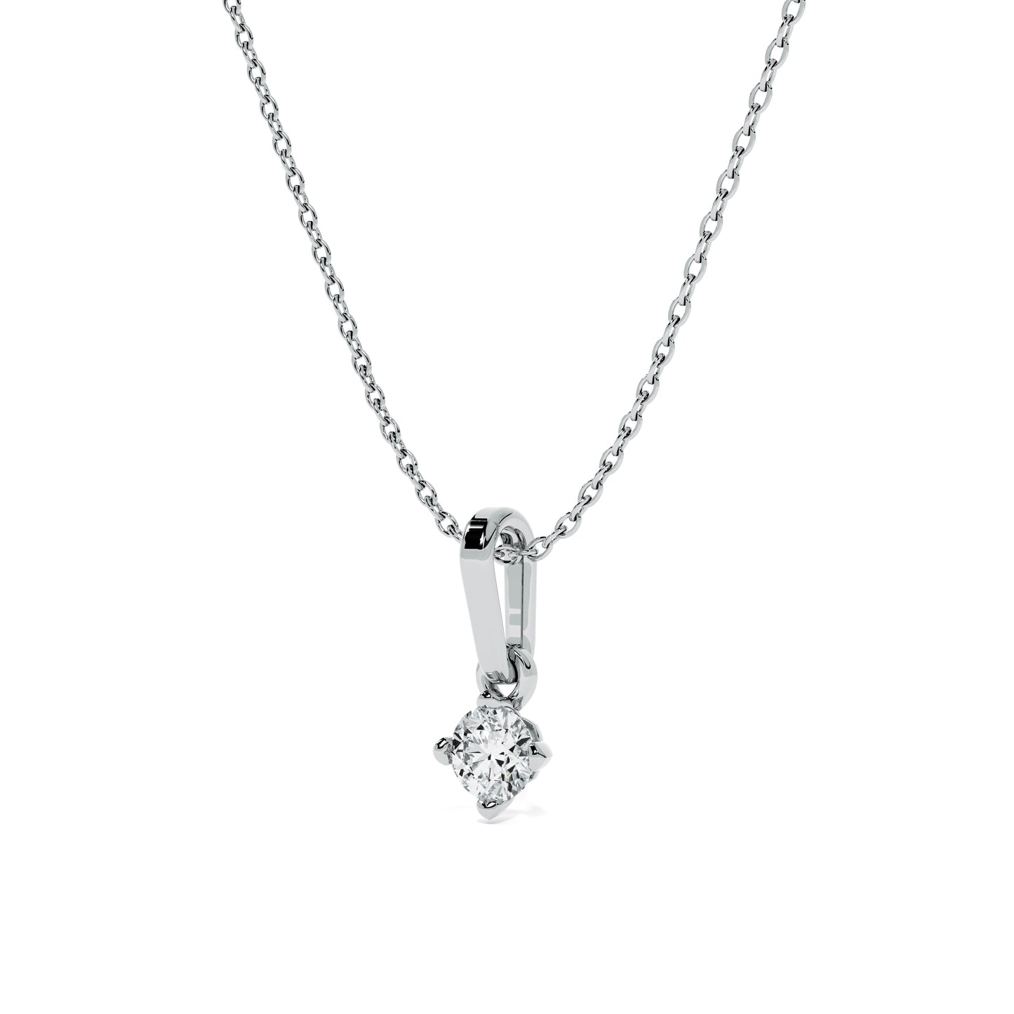 Moonbeam Solitaire 9KT Gold Lab Grown Diamond Necklace