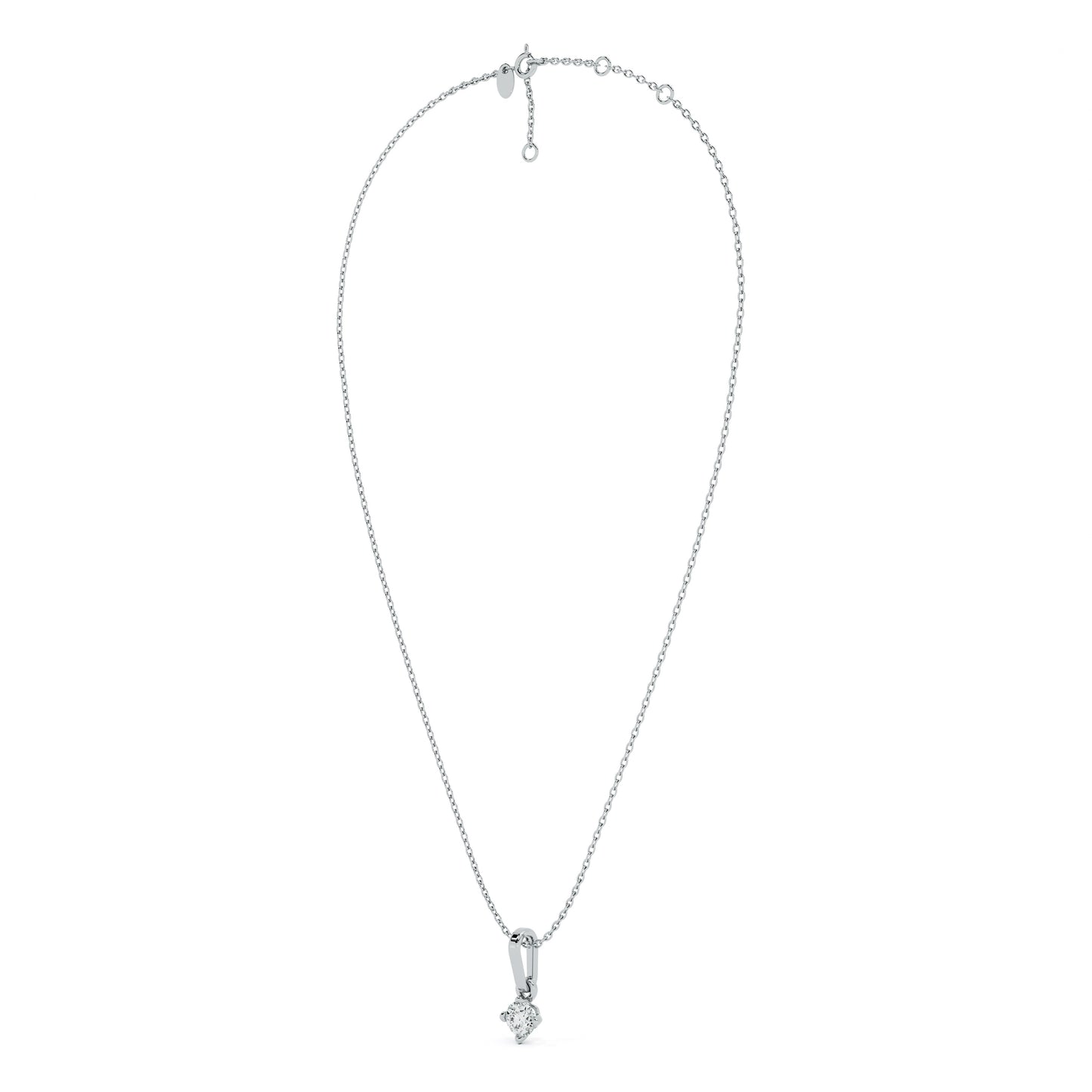 Moonbeam Solitaire 9KT Gold Lab Grown Diamond Necklace