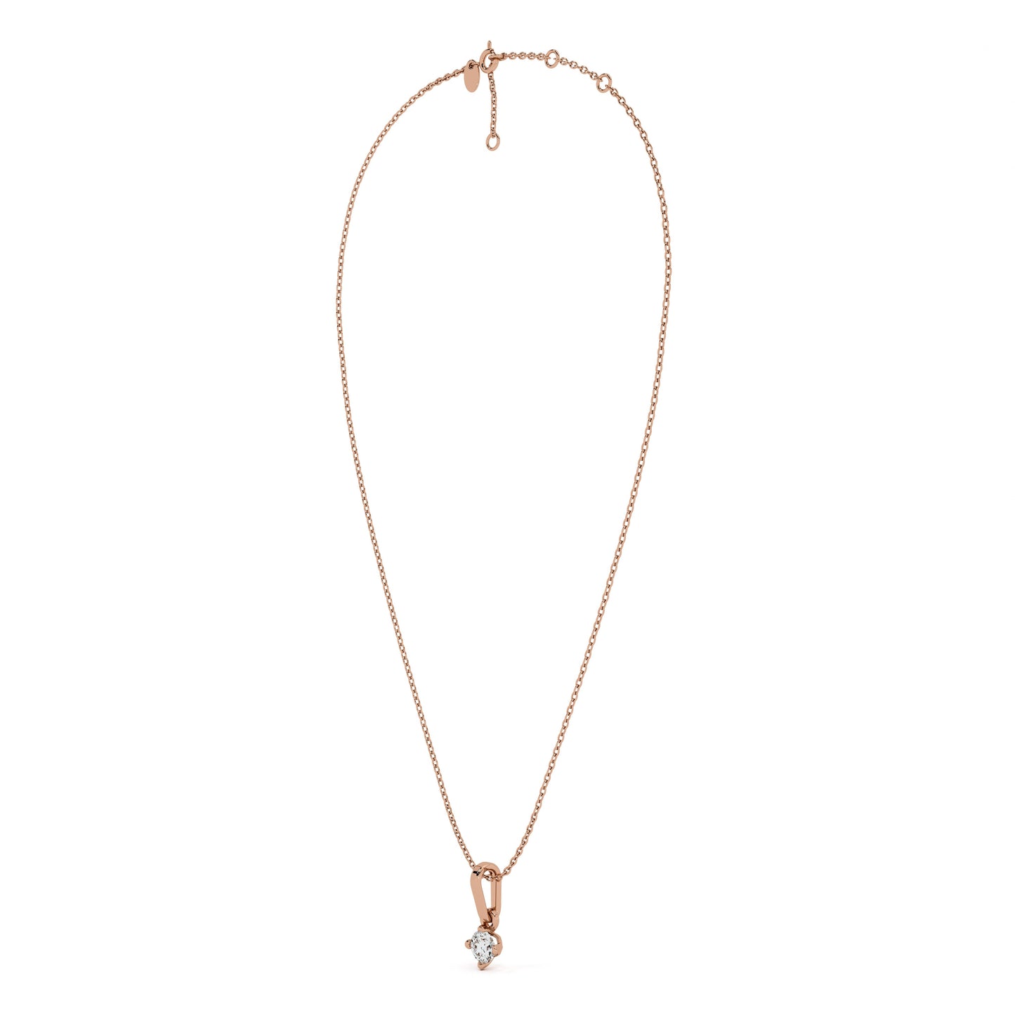 Moonbeam Solitaire 9KT Gold Lab Grown Diamond Necklace