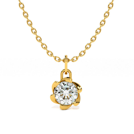 Floral Spark 9KT Gold Lab Grown Diamond Necklace
