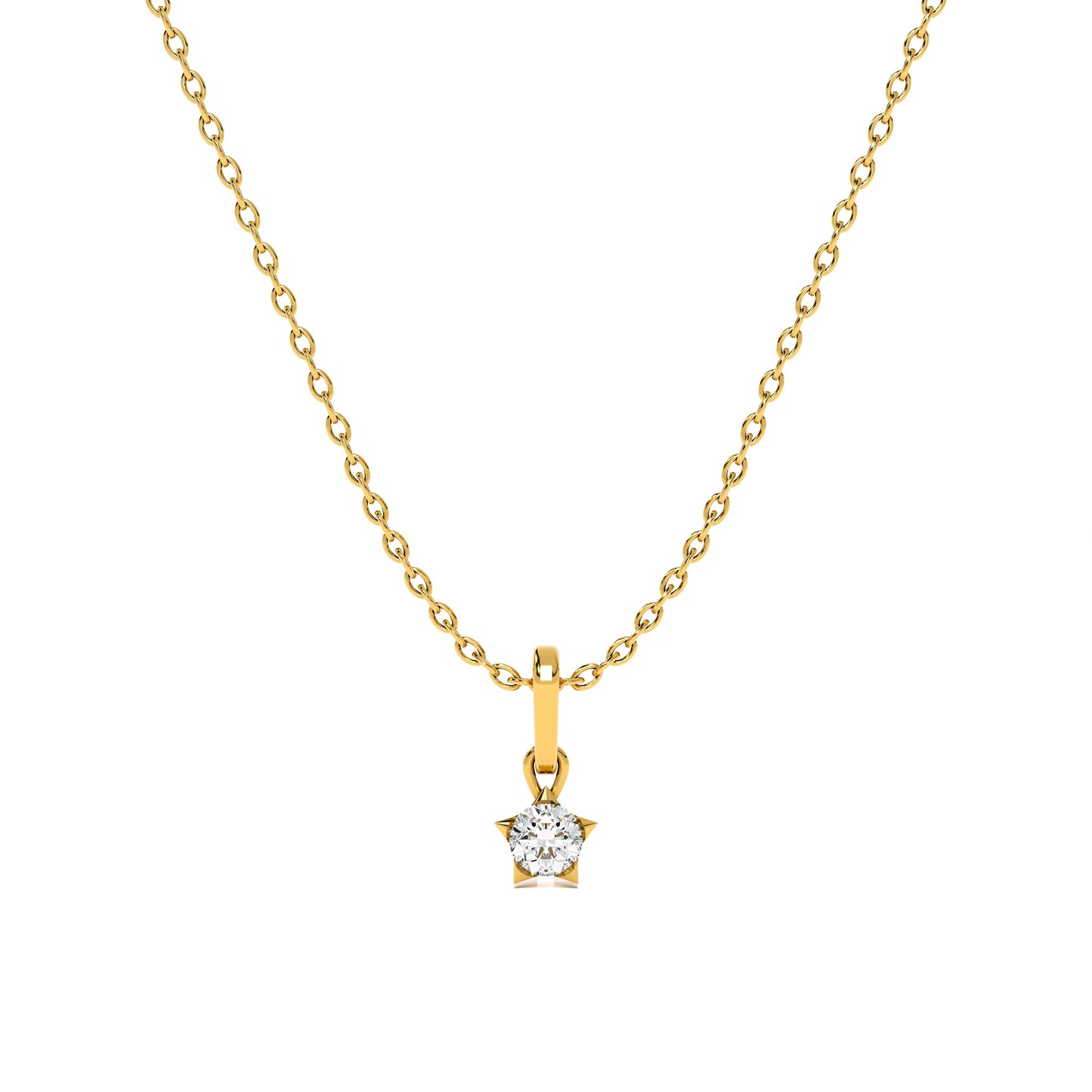 0.31 Carat Dainty Lumina 9KT Gold Lab Grown Diamond Necklace