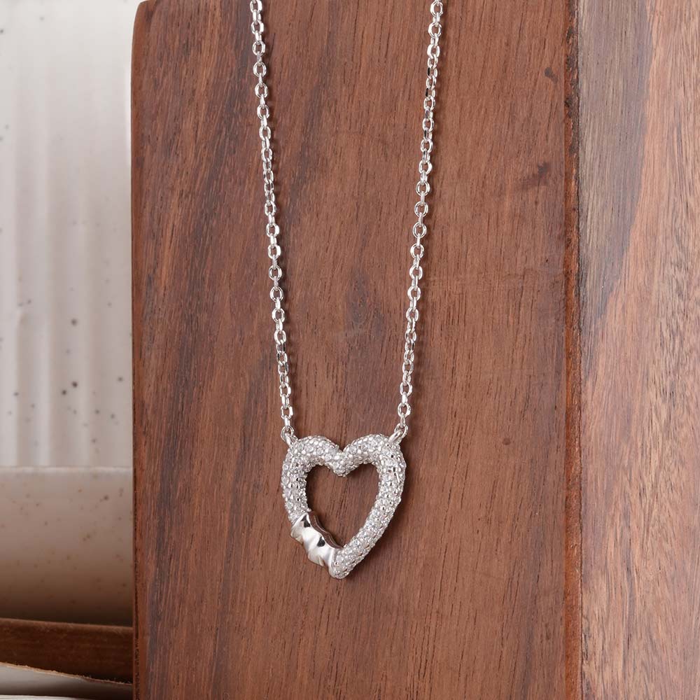 Heart's Embrace 925 Sterling Silver Necklace