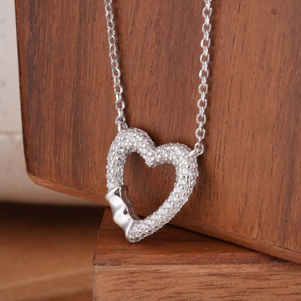 Heart's Embrace 925 Sterling Silver Necklace