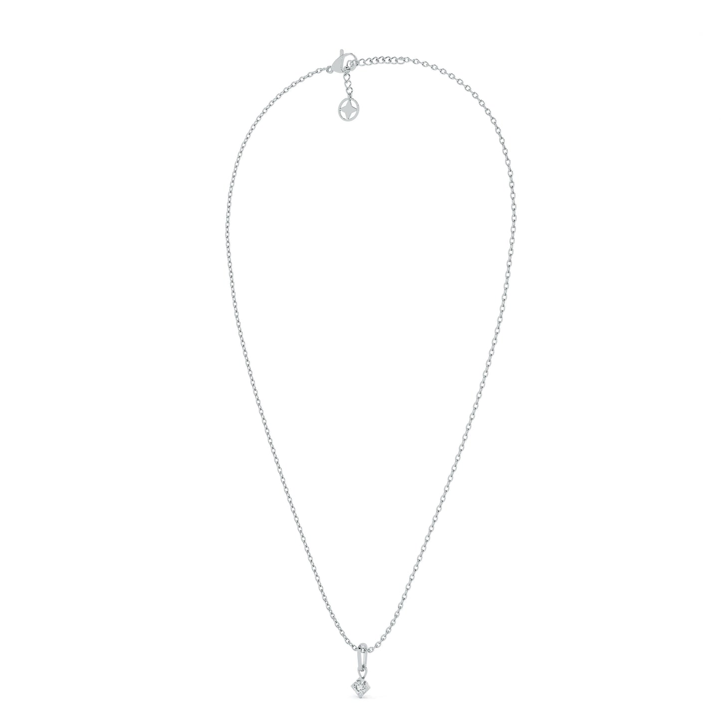 Elegant Solitaire 9KT Gold Lab Grown Diamond Necklace