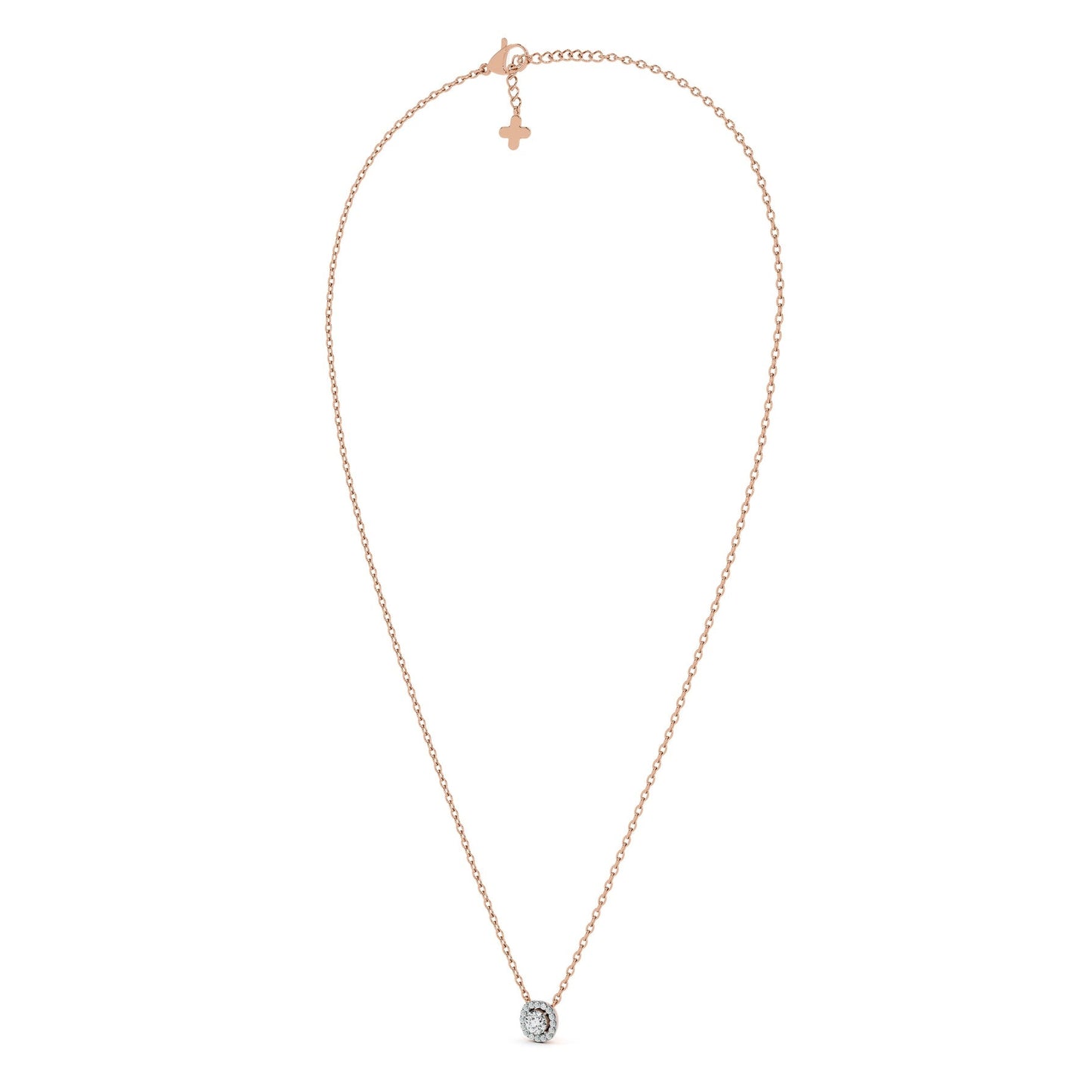 Modern Radiance 9KT Gold Lab Grown Diamond Necklace