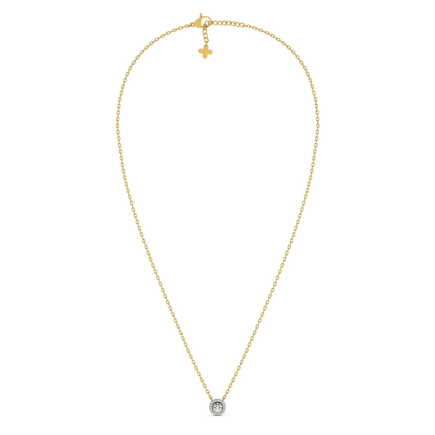 Modern Radiance 9KT Gold Lab Grown Diamond Necklace