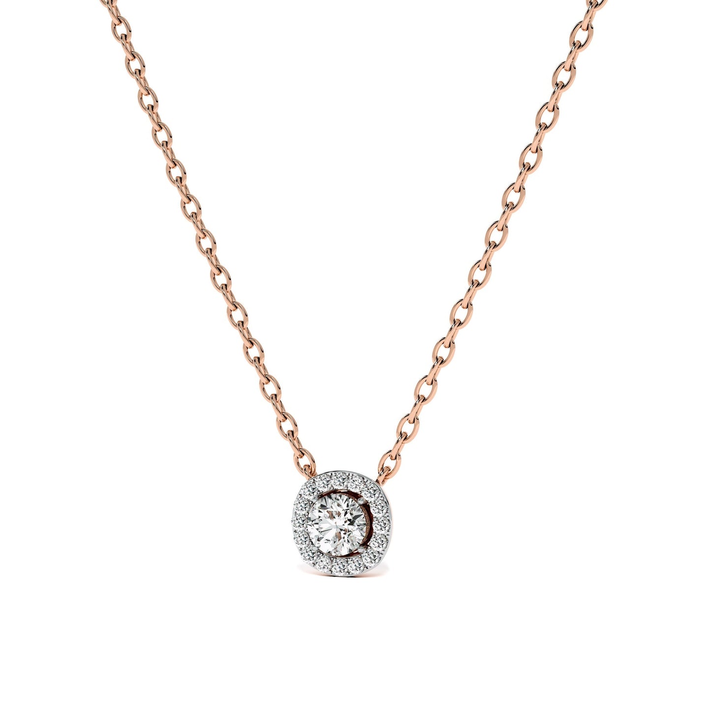 Modern Radiance 9KT Gold Lab Grown Diamond Necklace
