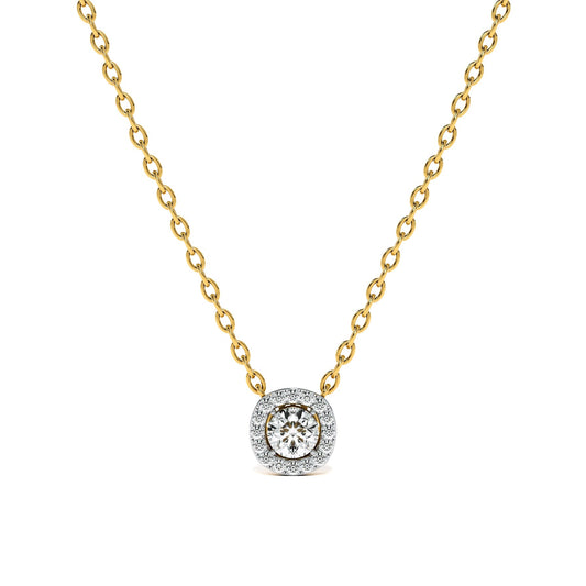Modern Radiance 9KT Gold Lab Grown Diamond Necklace