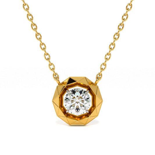 Orbit 9KT Gold Lab Grown Diamond Necklace