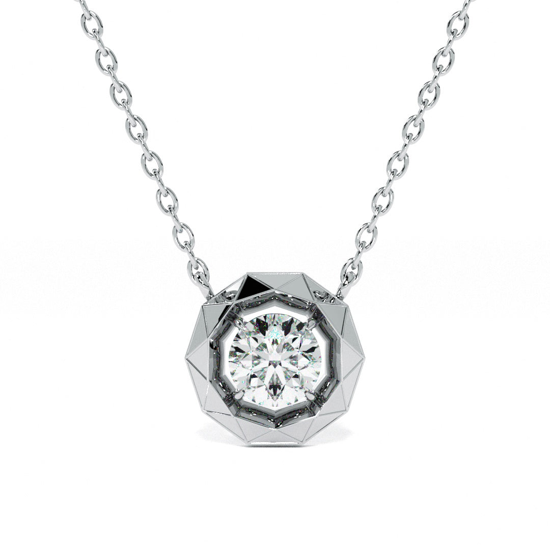 Orbit 9KT Gold Lab Grown Diamond Necklace