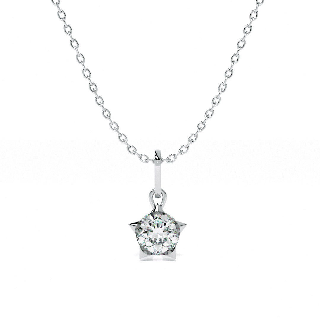 0.32 Carat Solara Drop 9KT Gold Lab Grown Diamond Necklace