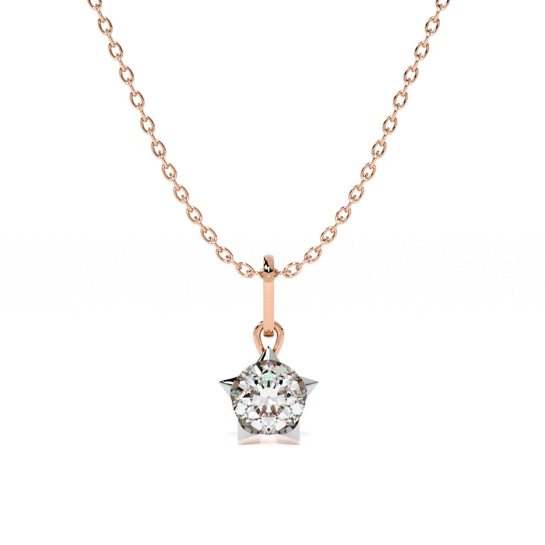 0.32 Carat Solara Drop 9KT Gold Lab Grown Diamond Necklace