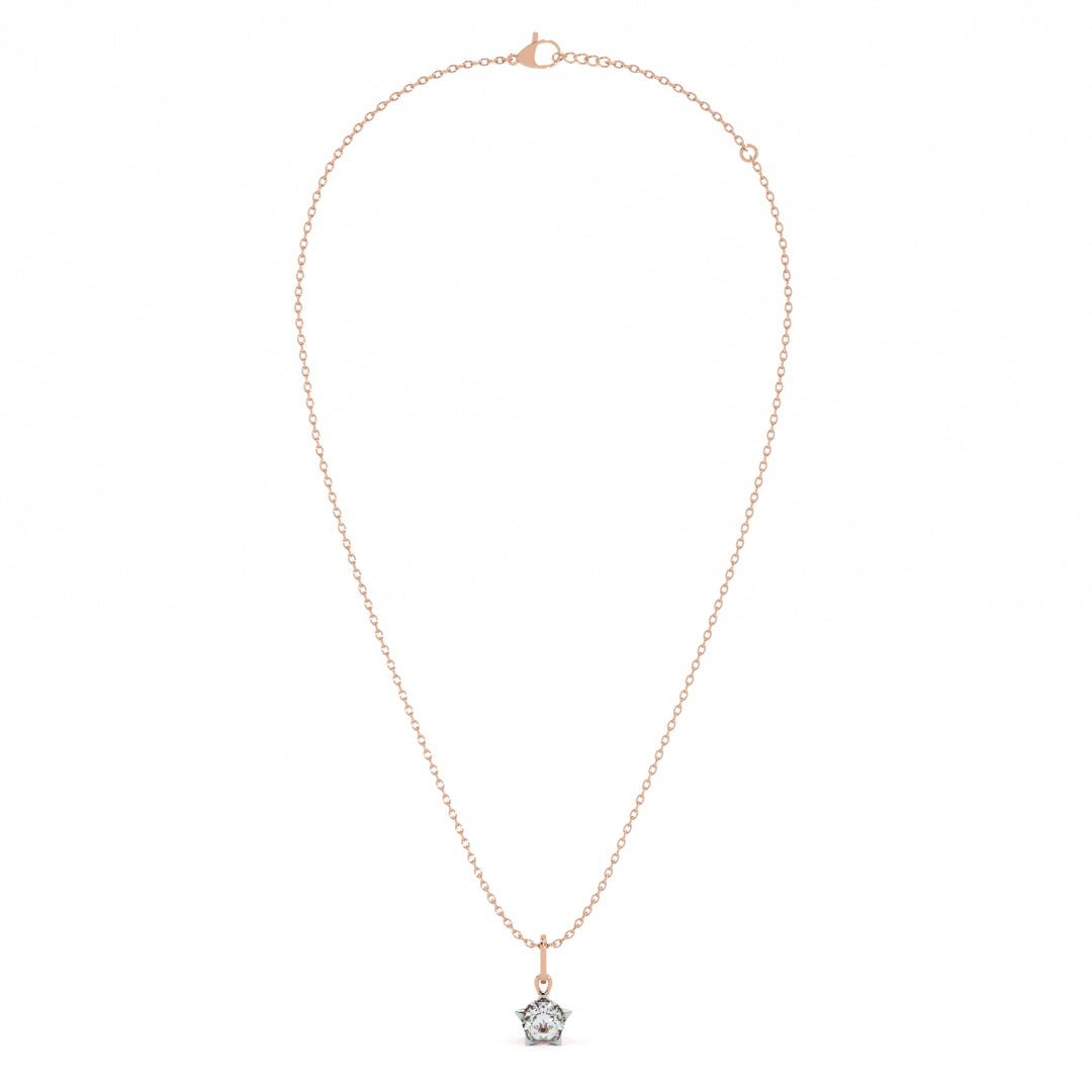 0.32 Carat Solara Drop 9KT Gold Lab Grown Diamond Necklace