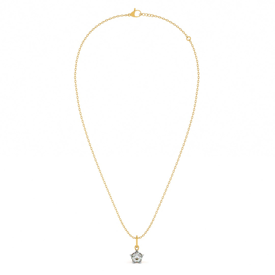 0.32 Carat Solara Drop 9KT Gold Lab Grown Diamond Necklace