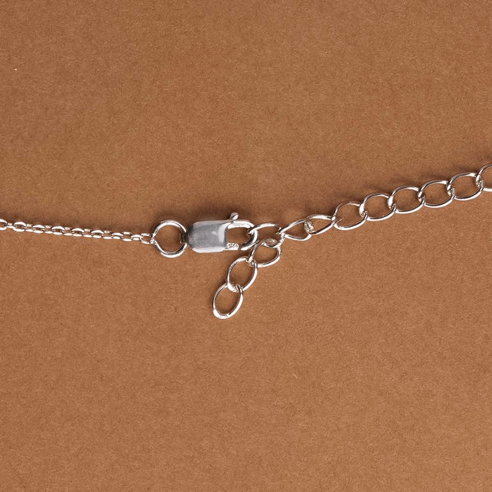 Glittering Flower 925 Sterling Silver Necklace