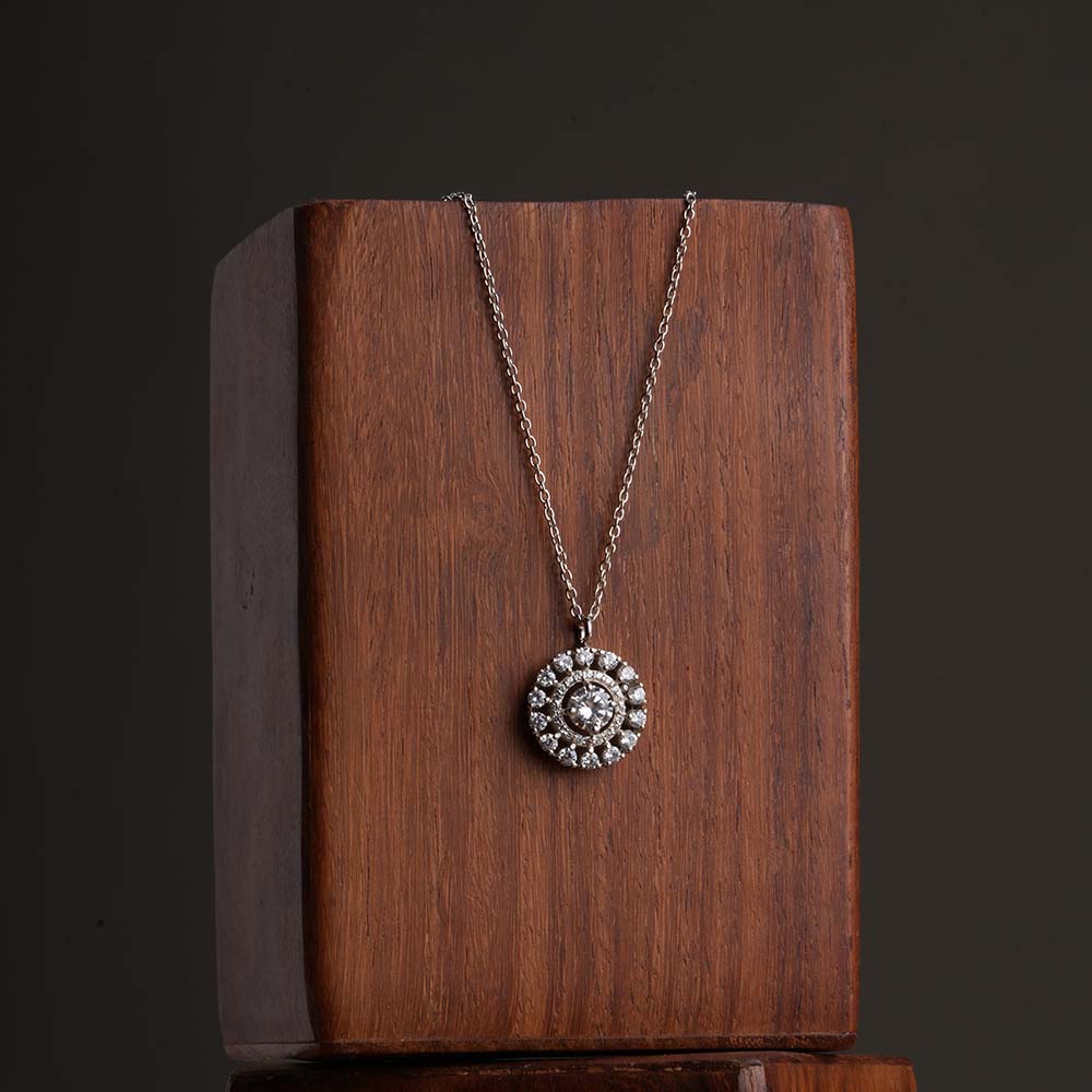 Sparkling Round CZ 925 Sterling Silver Necklace