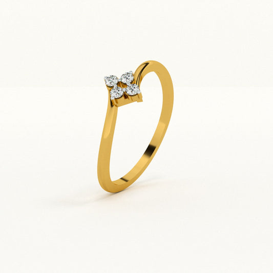 Aurora Crest 9KT Gold Lab Grown Diamond Ring