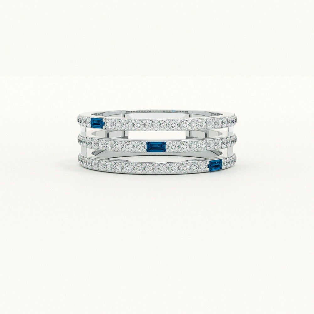 Azure Cascade Zirconia Ring