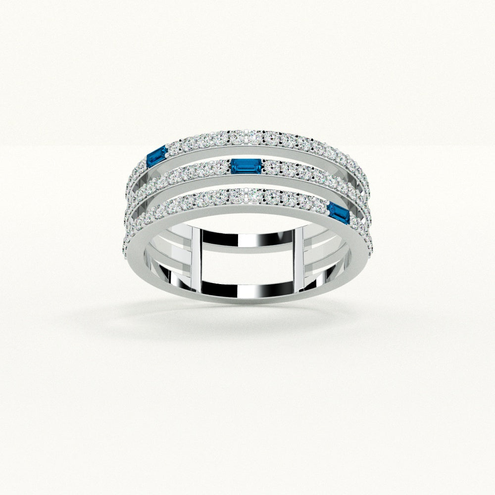 Azure Cascade Zirconia Ring