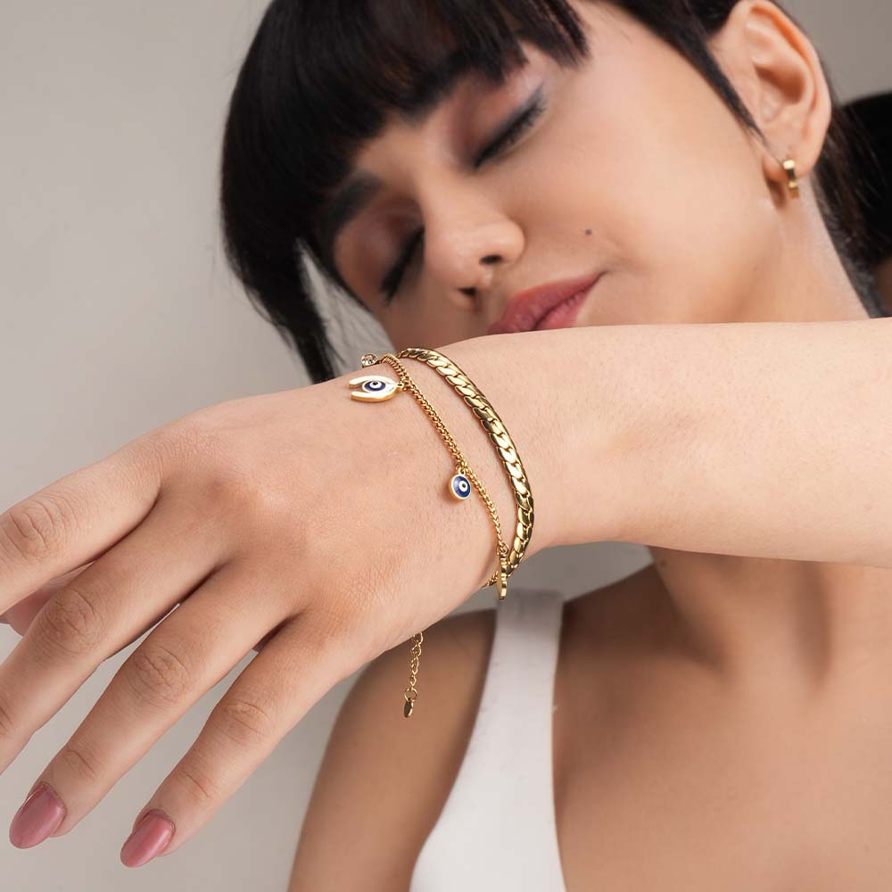 Evil Eye Layered Bracelet