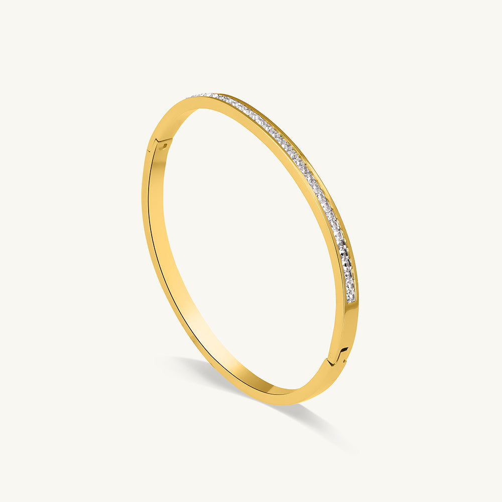 Gleaming Diamond Bangle Bracelet