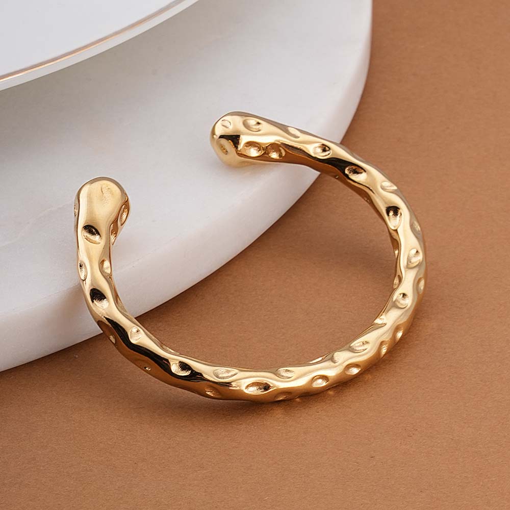 Hammered Gold Cuff Bracelet