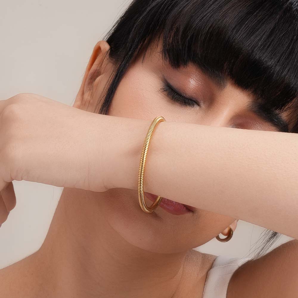 Stackable Wraparound Gold Bracelet