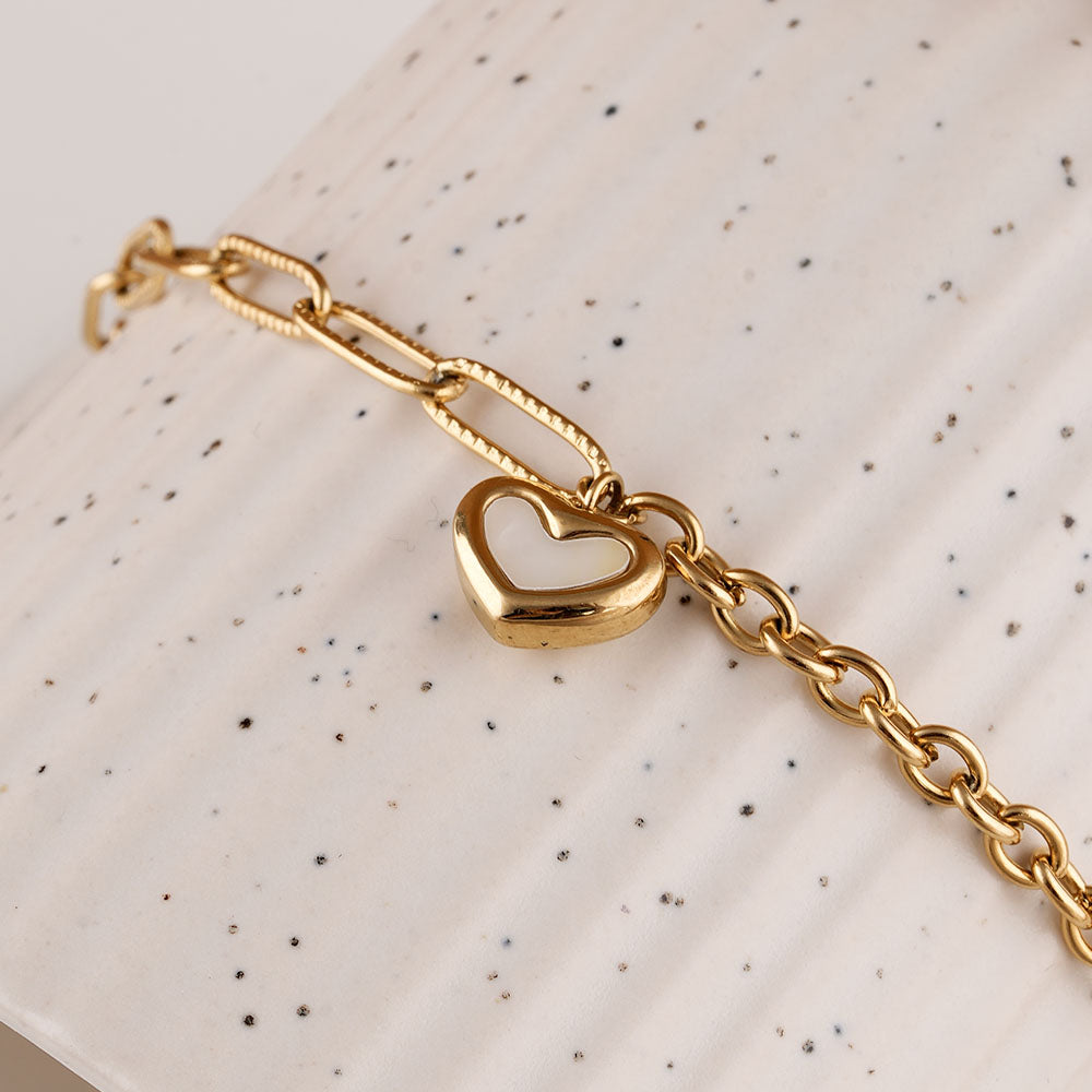 Heart Link Chain Bracelet