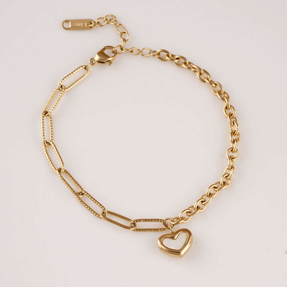 Heart Link Chain Bracelet