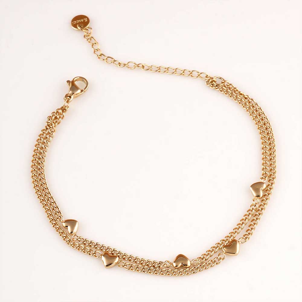 Lustrous Love Gold Bracelet