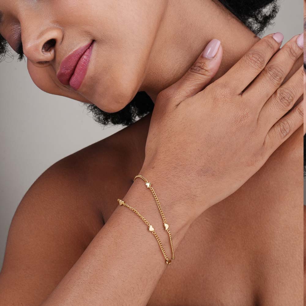 Lustrous Love Gold Bracelet