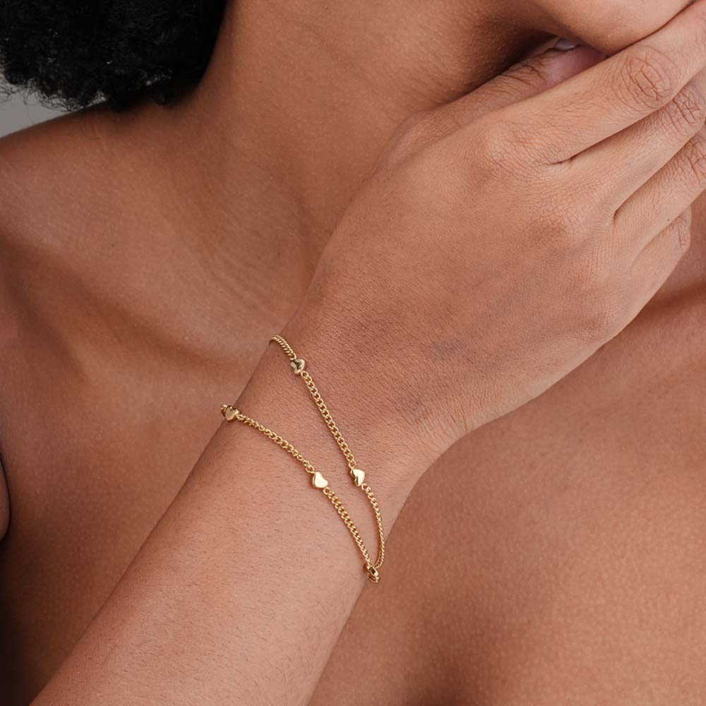 Lustrous Love Gold Bracelet