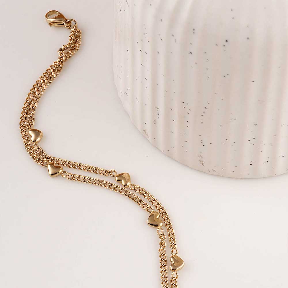 Lustrous Love Gold Bracelet