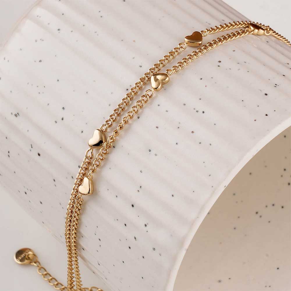 Lustrous Love Gold Bracelet