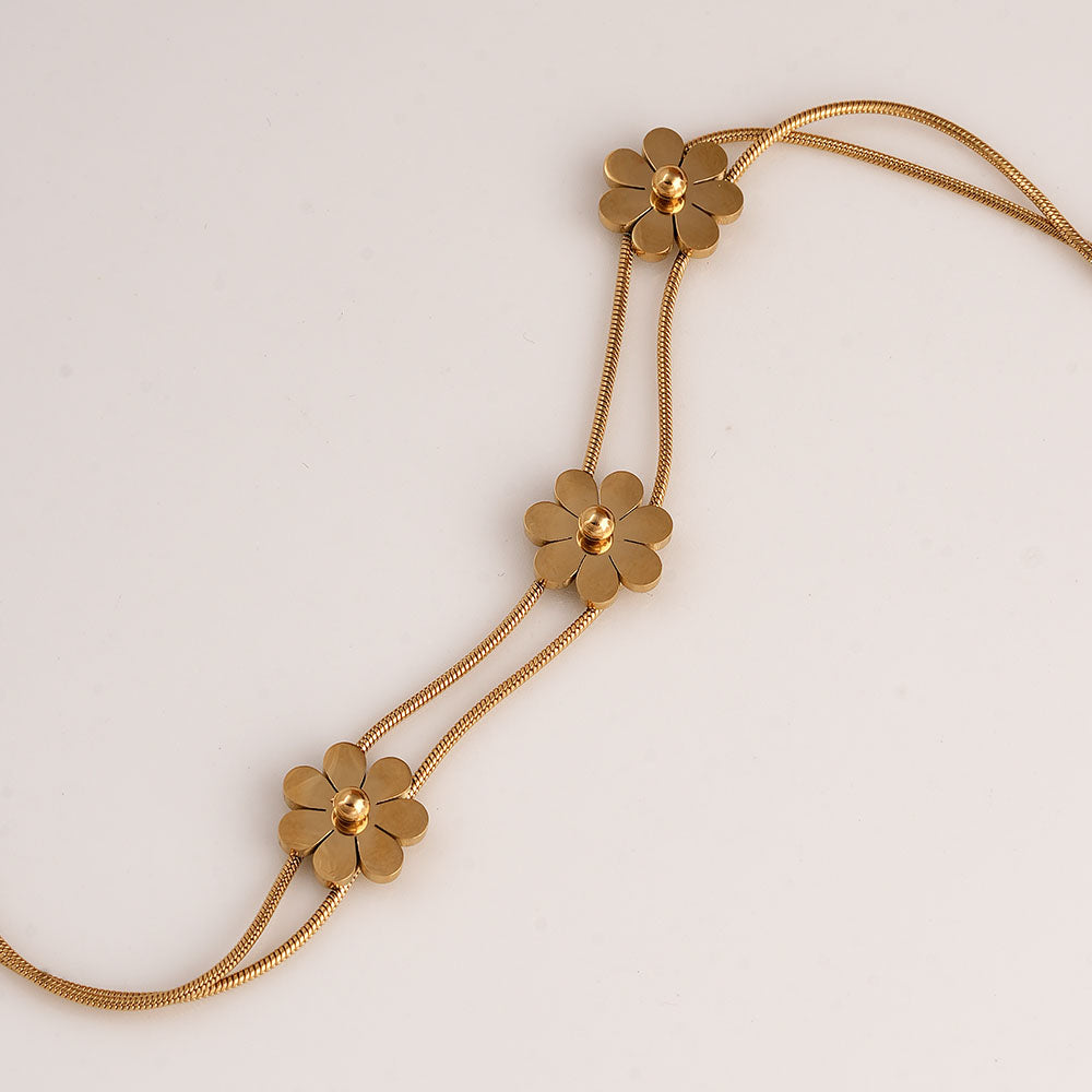 Golden Blossom Strand Bracelet