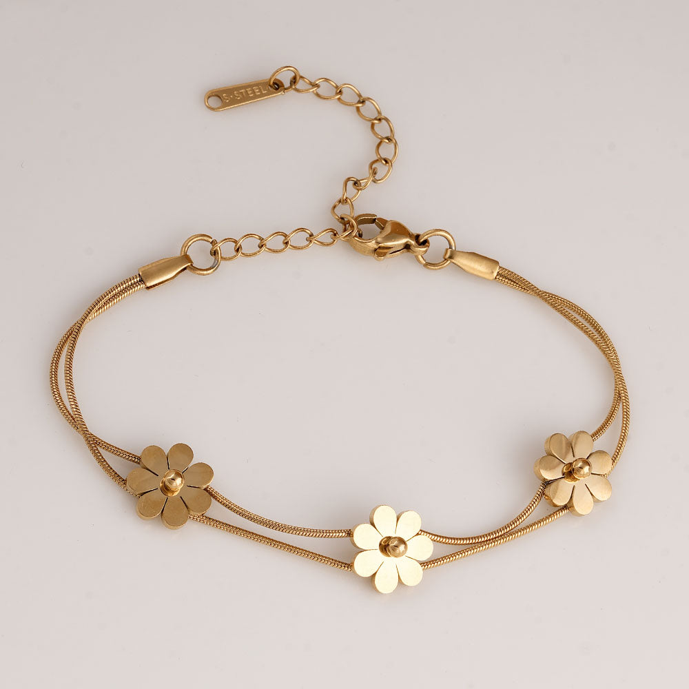 Golden Blossom Strand Bracelet