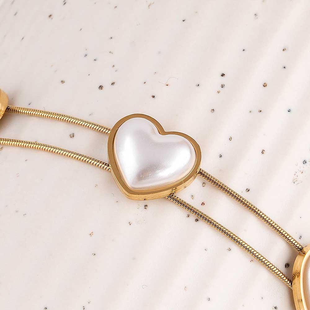 Pearl Essence Heart Bracelet