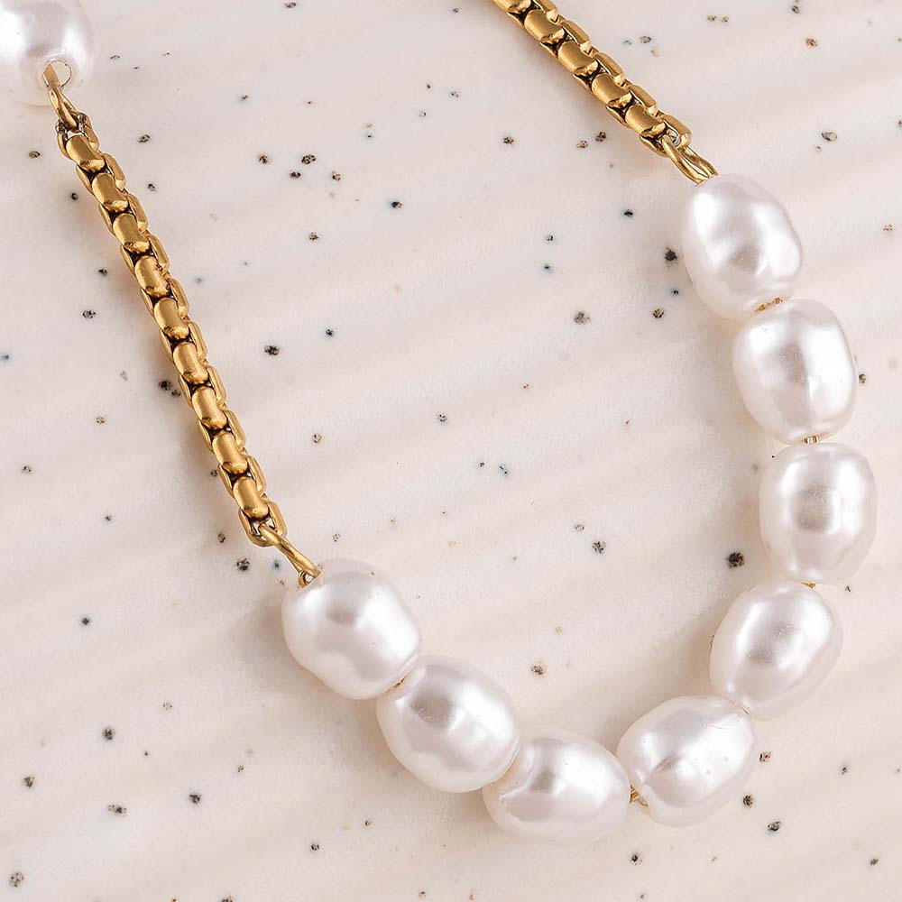 The Pearl Cascade Link Bracelet