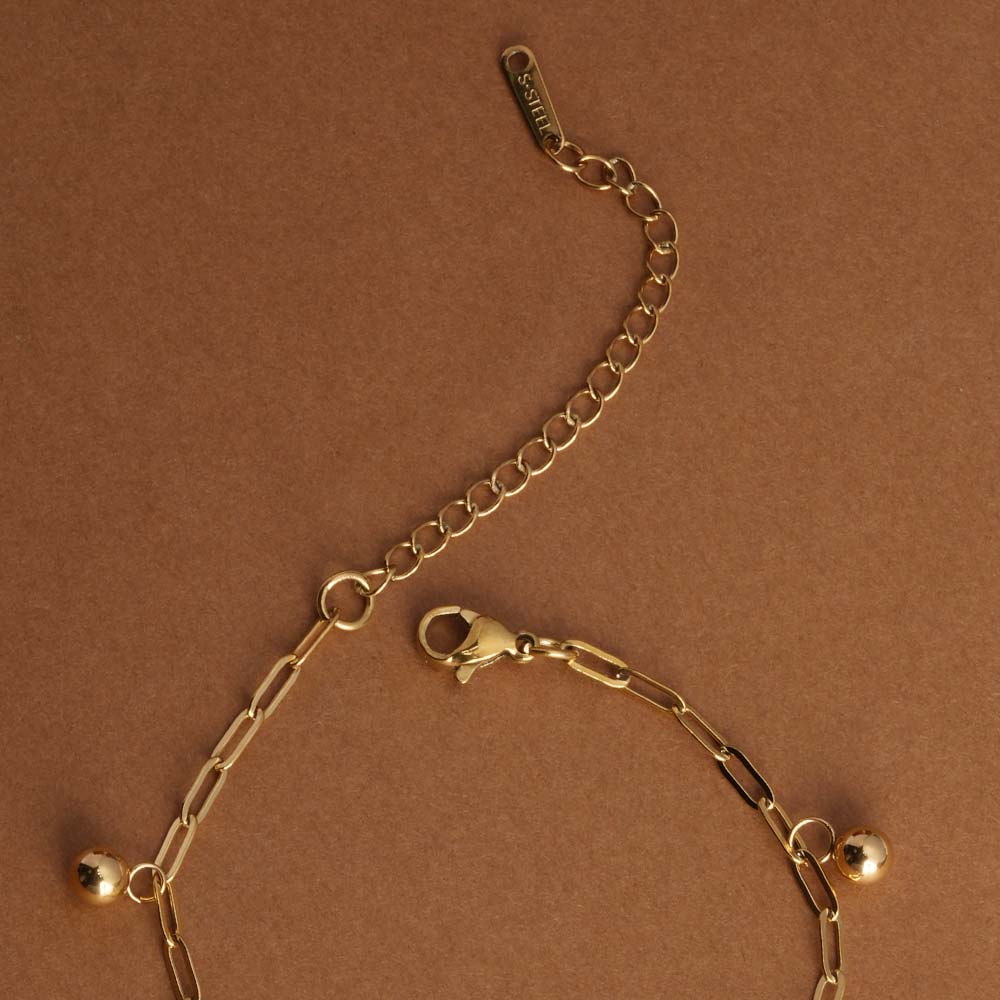 Openwork Heart Charm Bracelet