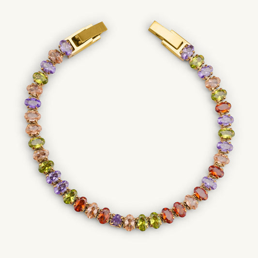 Rainbow Radiance Tennis Bracelet